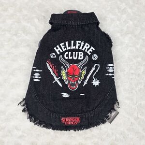 Stranger Things Hellfire Club Themed Denim Jacket Vest